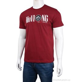 Футболка чоловіча Літо 3707-071-2 bordo (4 шт. р.сіткаM-2XL) "Мир" недорого оптом від прямого постачальника