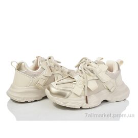 Фотография Кроссовки детские модные Весна/осень LC820 beige (6 пар р.32-37) "Цветик" недорого оптом от прямого поставщика