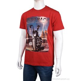 Футболка чоловіча Літо 3707-116-6 red (4 шт. р.сіткаM-2XL) "Мир" недорого оптом від прямого постачальника