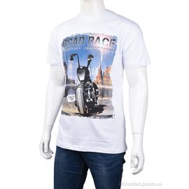 Футболка чоловіча Літо 3707-116-9 white (4 шт. р.сіткаM-2XL) "Мир" недорого оптом від прямого постачальника