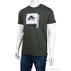 Футболка чоловіча Літо 3707-074-1 khaki (4 шт. р.сіткаM-2XL) "Мир" недорого оптом від прямого постачальника