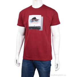 Футболка чоловіча Літо 3707-074-2 bordo (4 шт. р.сіткаM-2XL) "Мир" недорого оптом від прямого постачальника