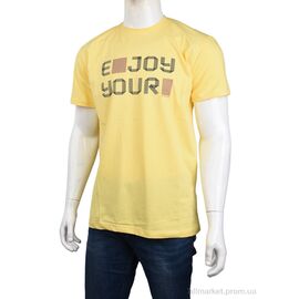 Футболка чоловіча Літо 3707-103-3 yellow (4 шт. р.сіткаM-2XL) "Мир" недорого оптом від прямого постачальника