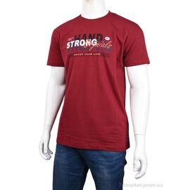 Футболка чоловіча Літо 3707-063-4 bordo (4 шт. р.сіткаM-2XL) "Мир" недорого оптом від прямого постачальника