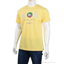 Футболка чоловіча Літо 3707-0088-4 yellow (4 шт. р.сіткаM-2XL) "Мир" недорого оптом від прямого постачальника