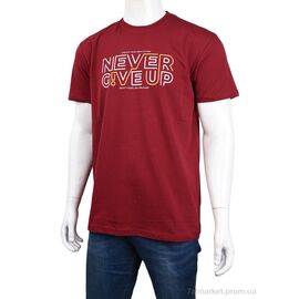 Футболка чоловіча Літо 3707-77-1 bordo (4 шт. р.сіткаM-2XL) "Мир" недорого оптом від прямого постачальника