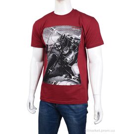 Футболка чоловіча Літо 3707-102-2 bordo (4 шт. р.сіткаM-2XL) "Мир" недорого оптом від прямого постачальника