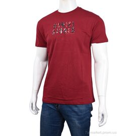 Футболка чоловіча Літо 3707-0072-3 bordo (4 шт. р.сіткаM-2XL) "Мир" недорого оптом від прямого постачальника