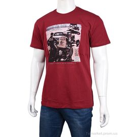 Футболка чоловіча Літо 3707-100-2 bordo (4 шт. р.сіткаM-2XL) "Мир" недорого оптом від прямого постачальника