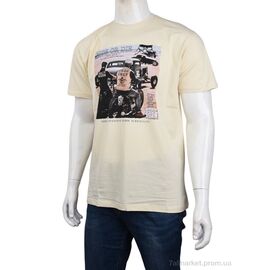 Футболка чоловіча Літо 3707-100-4 beige (4 шт. р.сіткаM-2XL) "Мир" недорого оптом від прямого постачальника