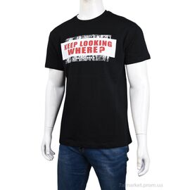 Футболка чоловіча Літо 3707-163-1 black (4 шт. р.сіткаM-2XL) "Мир" недорого оптом від прямого постачальника