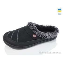Тапки чоловічі домашні Весна/осінь Tч01 чорний (8 пар р.41-46) "Крок" недорого оптом від прямого постачальника