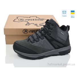 Черевики чоловічі стильні Весна/осінь EMZ24361 grey (8 пар р.41-45) "Restime" недорого оптом від прямого постачальника