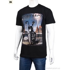 Футболка чоловіча Літо 3707-116-1 black (4 шт. р.сіткаM-2XL) "BIG" недорого оптом від прямого постачальника