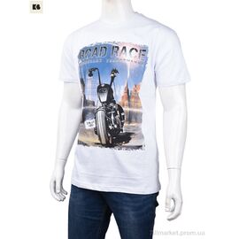 Футболка чоловіча Літо 3707-116-9 white (4 шт. р.сіткаM-2XL) "BIG" недорого оптом від прямого постачальника