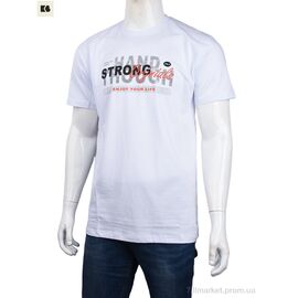 Футболка чоловіча Літо 3707-063-1 white (4 шт. р.сіткаM-2XL) "BIG" недорого оптом від прямого постачальника