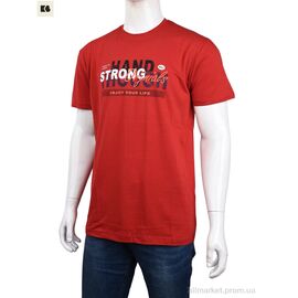 Футболка чоловіча Літо 3707-063-3 red (4 шт. р.сіткаM-2XL) "BIG" недорого оптом від прямого постачальника