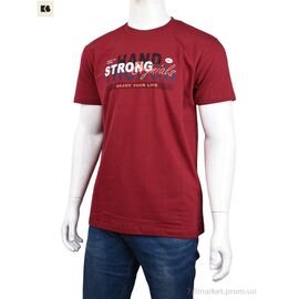 Футболка чоловіча Літо 3707-063-4 bordo (4 шт. р.сіткаM-2XL) "BIG" недорого оптом від прямого постачальника