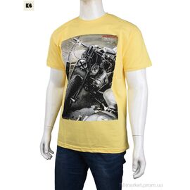 Футболка чоловіча Літо 3707-102-1 yellow (4 шт. р.сіткаM-2XL) "BIG" недорого оптом від прямого постачальника