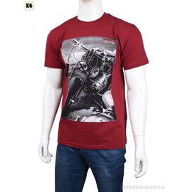 Футболка чоловіча Літо 3707-102-2 bordo (4 шт. р.сіткаM-2XL) "BIG" недорого оптом від прямого постачальника