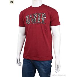 Футболка чоловіча Літо 3707-0082-1 bordo (4 шт. р.сіткаM-2XL) "BIG" недорого оптом від прямого постачальника