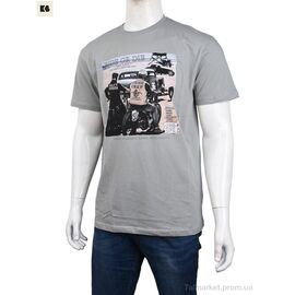 Футболка чоловіча Літо 3707-100-1 grey (4 шт. р.сіткаM-2XL) "BIG" недорого оптом від прямого постачальника