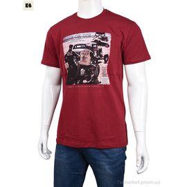 Футболка чоловіча Літо 3707-100-2 bordo (4 шт. р.сіткаM-2XL) "BIG" недорого оптом від прямого постачальника