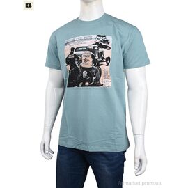 Футболка чоловіча Літо 3707-100-3 green (4 шт. р.сіткаM-2XL) "BIG" недорого оптом від прямого постачальника
