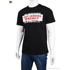 Футболка чоловіча Літо 3707-163-1 black (4 шт. р.сіткаM-2XL) "BIG" недорого оптом від прямого постачальника