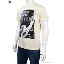 Футболка чоловіча Літо 3707-115-4 beige (4 шт. р.сіткаM-2XL) "BIG" недорого оптом від прямого постачальника