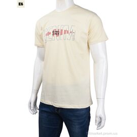 Футболка чоловіча Літо 3707-0064-3 beige (4 шт. р.сіткаM-2XL) "BIG" недорого оптом від прямого постачальника