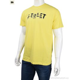 Футболка чоловіча Літо 3707-055-4 yellow (4 шт. р.сіткаM-2XL) "BIG" недорого оптом від прямого постачальника