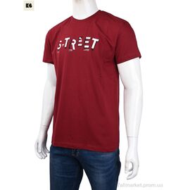 Футболка чоловіча Літо 3707-055-1 bordo (4 шт. р.сіткаM-2XL) "BIG" недорого оптом від прямого постачальника