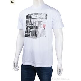 Футболка чоловіча Літо 3707-109-4 white (4 шт. р.сіткаM-2XL) "BIG" недорого оптом від прямого постачальника