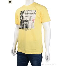 Футболка чоловіча Літо 3707-109 yellow (4 шт. р.сіткаM-2XL) "BIG" недорого оптом від прямого постачальника