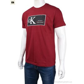 Футболка чоловіча Літо 3707-0083-2 bordo (4 шт. р.сіткаM-2XL) "BIG" недорого оптом від прямого постачальника