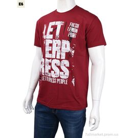 Футболка чоловіча Літо 3707-108 bordo (4 шт. р.сіткаM-2XL) "BIG" недорого оптом від прямого постачальника