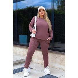 Фотография Костюм спортивный женский тёплый 027 brown р.48-58 "Bulavka" недорого оптом от прямого поставщика