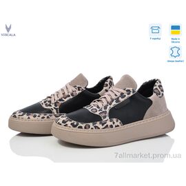 Фотография Кроссовки женские модные Весна/осень 21208LP-133 чорний-беж. (6 пар р.36-40) "Viscala" недорого оптом от прямого поставщика