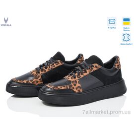 Фотография Кроссовки женские модные Весна/осень 21209LP чорний (6 пар р.36-40) "Viscala" недорого оптом от прямого поставщика