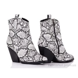 Черевики жіночі стильні Весна/осінь Prime FM1908 BLACK-WHITE KOGA (8 пар р.36-41) "Prime-Opt" недорого оптом від прямого постачальника