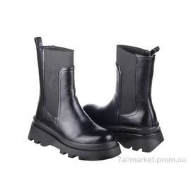 Фотография Ботинки женские стильные Весна/осень Prime SCR0320-04 BLACK KOGA-1 (8 пар р.36-41) "Prime-Opt" недорого оптом от прямого поставщика