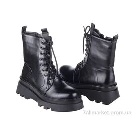 Фотография Ботинки женские стильные Весна/осень Prime SCR0320-11 BLACK KOGA-1 (8 пар р.36-41) "Prime-Opt" недорого оптом от прямого поставщика