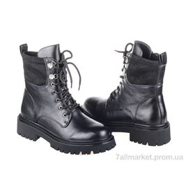 Фотография Ботинки женские стильные Весна/осень Prime SCR0320-12 BLACK KOGA-1 (8 пар р.36-41) "Prime-Opt" недорого оптом от прямого поставщика