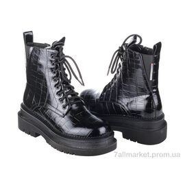 Фотография Ботинки женские стильные Весна/осень Prime SCR0320-51 BLACK KOGA-1 (8 пар р.36-41) "Prime-Opt" недорого оптом от прямого поставщика