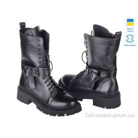 Фотография Ботинки женские стильные Весна/осень Prime L-3340-3591 L BLACK KOGA (8 пар р.36-40) "Prime-Opt" недорого оптом от прямого поставщика