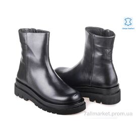 Фотография Ботинки женские стильные Весна/осень Prime 8506-6626-128 ЧОРНА ШКІРА (8 пар р.36-40) "Prime-Opt" недорого оптом от прямого поставщика