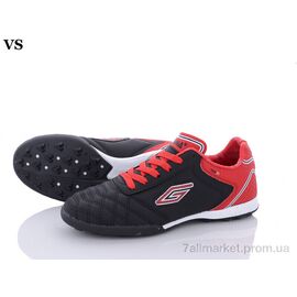 Футбольне взуття дитячі Весна/осінь Дугана black-red (8 пар р.36-39) "VS" недорого оптом від прямого постачальника