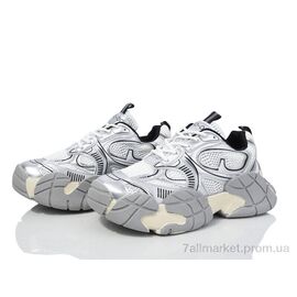 Фотография Кроссовки женские модные Весна/осень 0-2 white-grey (10 пар р.36-40) "Shev-Shoes" недорого оптом от прямого поставщика