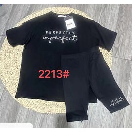 Фотография Костюм женский 2213 black р.L-2XL "CLOVER" недорого оптом от прямого поставщика